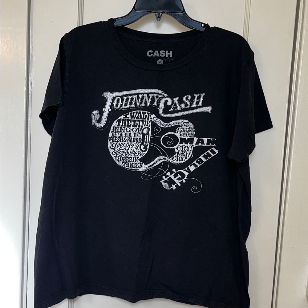 Black Johnny Cash Graphic Tee